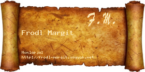 Frodl Margit névjegykártya